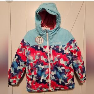 Hurley Girls snow/ snowboard jacket multi color with pink nwt